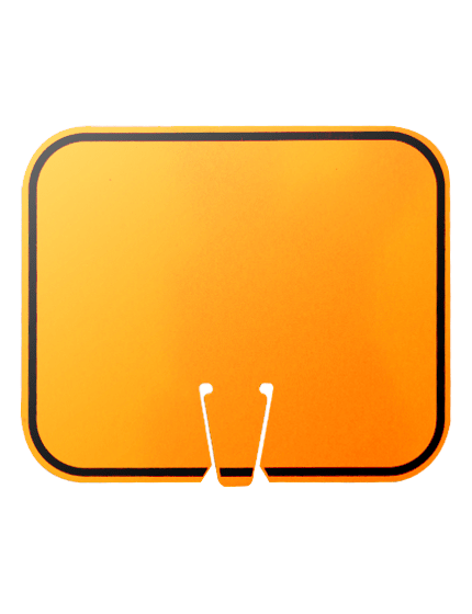 Sign, Clip-On, Orange 12.75 x 10.5, EG Orange Blank