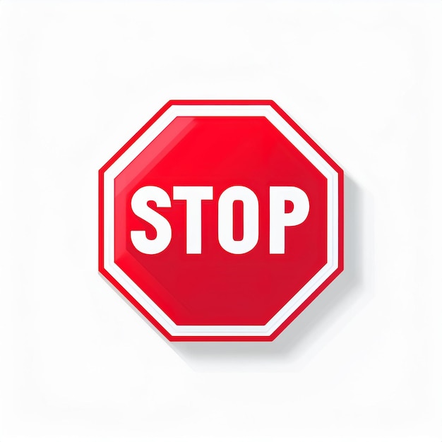 Sign, Clip-On, White 12.75 x 10.5, EG White Stop Symbol (Red)