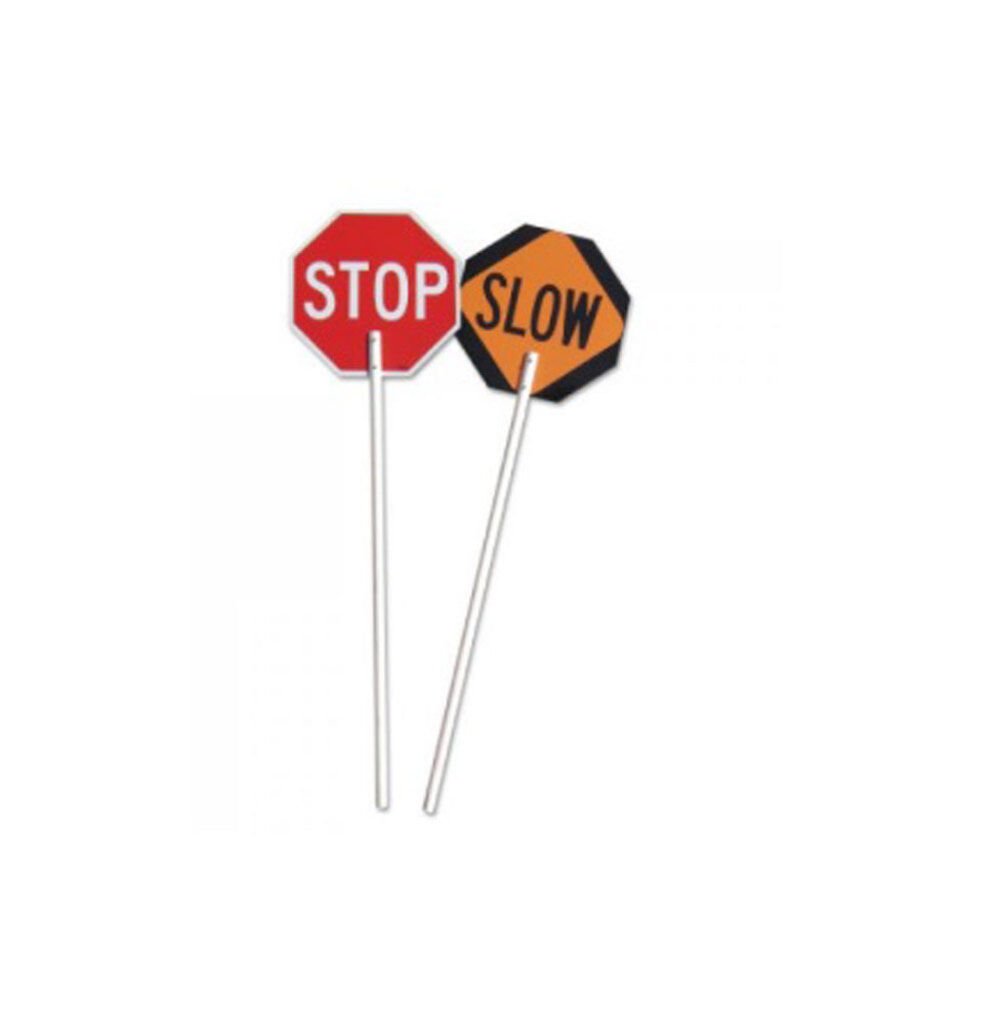 Paddle, 24" x 24" Stop/Slow, High Intensity Reflective, No Handle, Aluminum