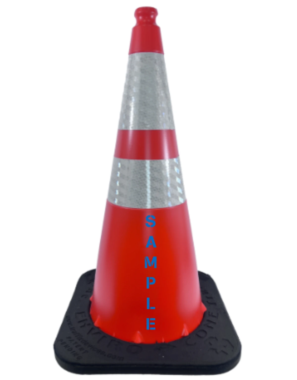 Enviro Cone, 28" w/ Base, (1) 6" & (1) 4" 3M Reflective Collars, 12lbs.