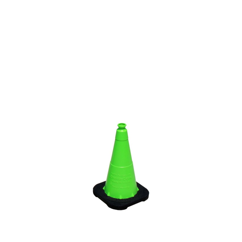Enviro Cone, 18" Lime No Base, (1) 6" 3M Reflective (3310) Collar