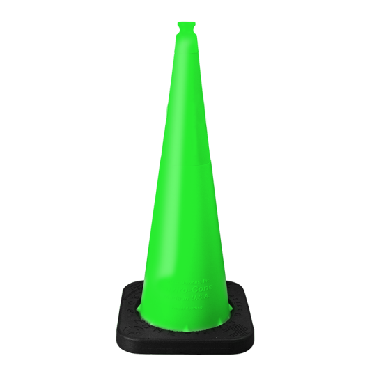 Enviro Cone, 36", Lime No Reflective Collars, No Base