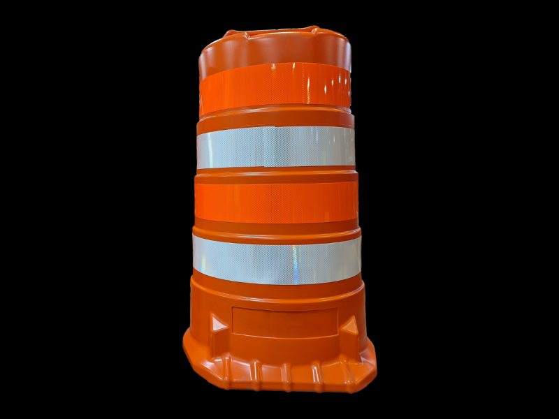 Contractor Drum, Low Density Channelizer (4) 4" 3M Engineer Grade (7314 & 7310) Bands OWOW, No Base