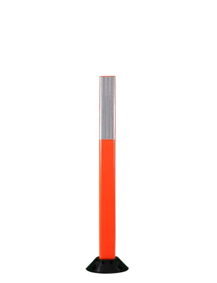 Post, Cloverleaf, Reboundable Delineator, 36" Orange, (2) 4" White HIP Bands, Horizontal
