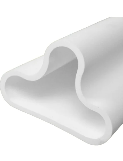 Post, Cloverleaf, Reboundable Delineator 42" White, (1) 3" x 12" White HIP Sheeting, Vertical