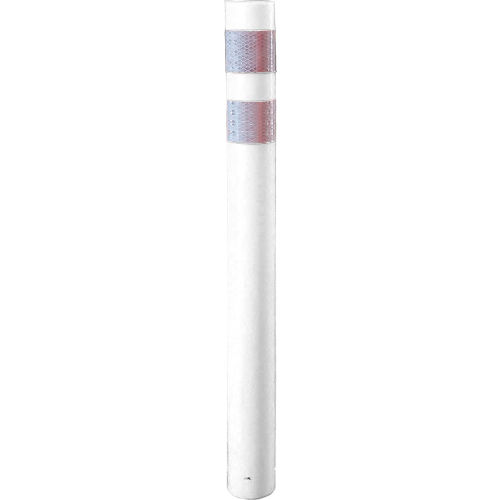 Post, Round 3" OD, Reboundable Delineator, 36" White, (2) 3" White HIP Bands, Horizontal