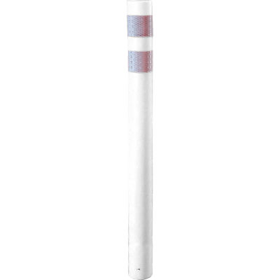 Post, Round 3" OD, Reboundable Delineator, 48" White, (2) 3" White HIP Bands, Horizontal