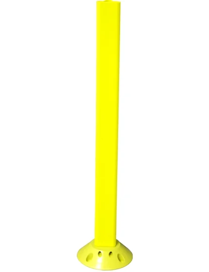 Post, Cloverleaf, Reboundable Delineator, 36" Yellow, (1) 3" Yellow HIP Band, Horizontal