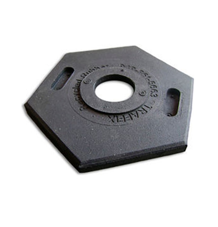 Base, Cloverleaf Reboundable Delineator, ABS Pin Lock, BLACK