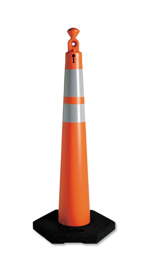 Grabber Cone, 42" (4) 4" 3M Diamond Grade (3914 & 3910) Collars OWOW, No Base