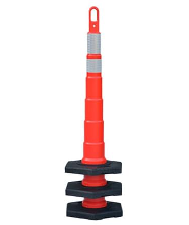 Looper Cone, 42" (2) 4" 3M Diamond Grade (3910) Collars, No Base, W1W2
