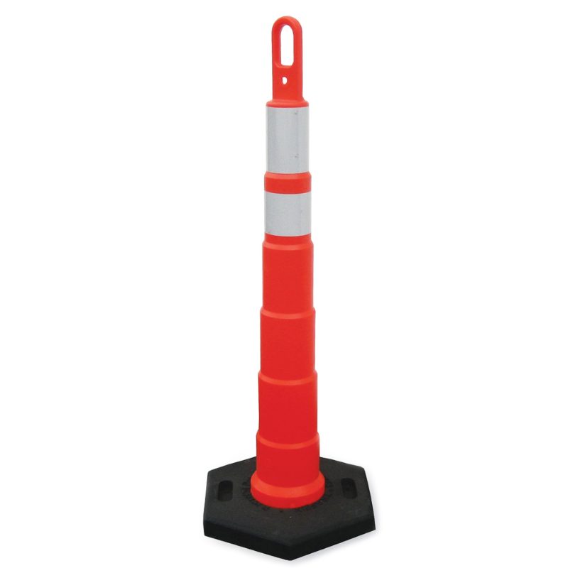 Looper Cone, 42", Lime (2) 4" 3M Diamond Grade (3910) Collars, No Base, W1W2