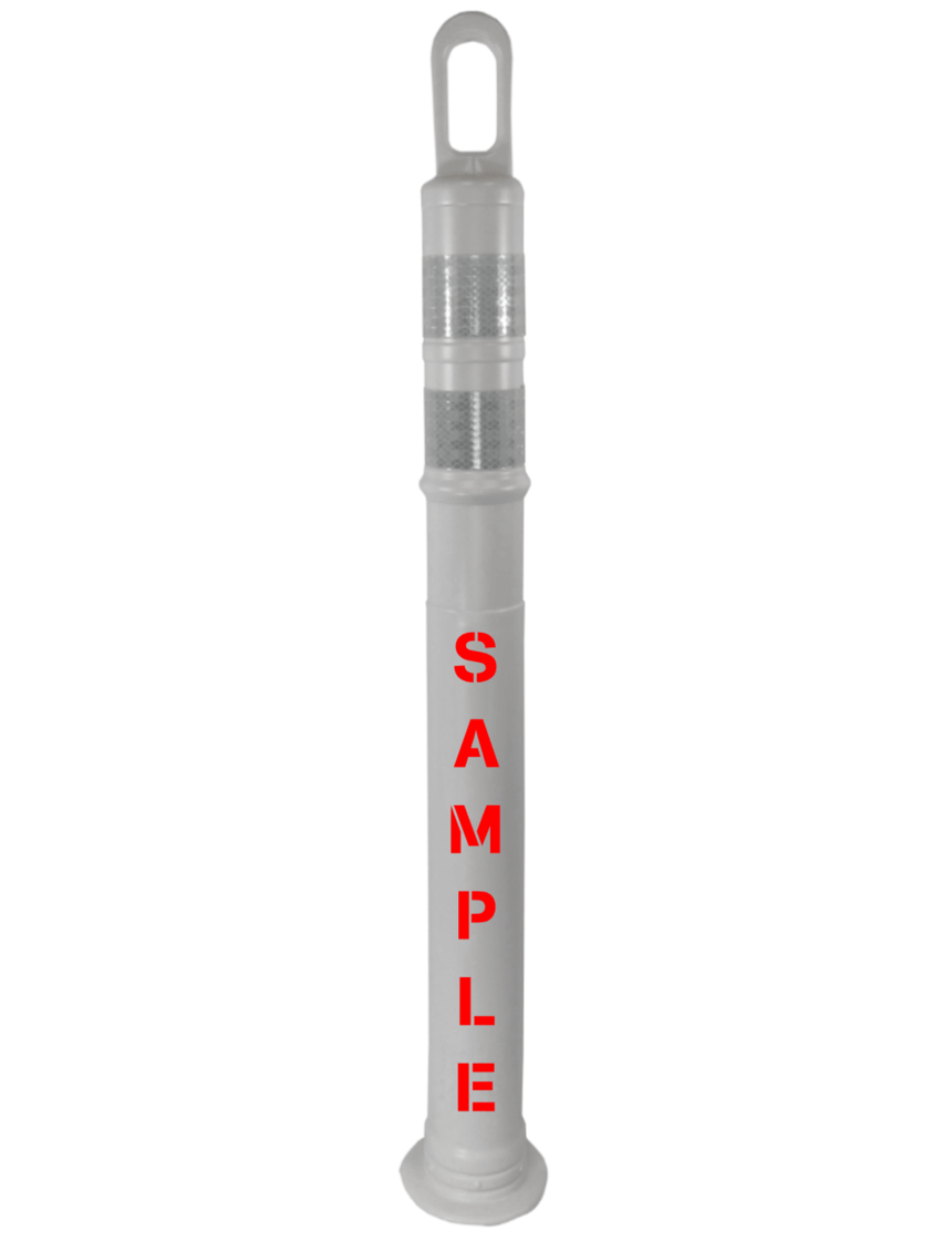 Looper Tube, 42", White (2) 3" Orafol Flexible Prismatic (5934) Bands, No Base