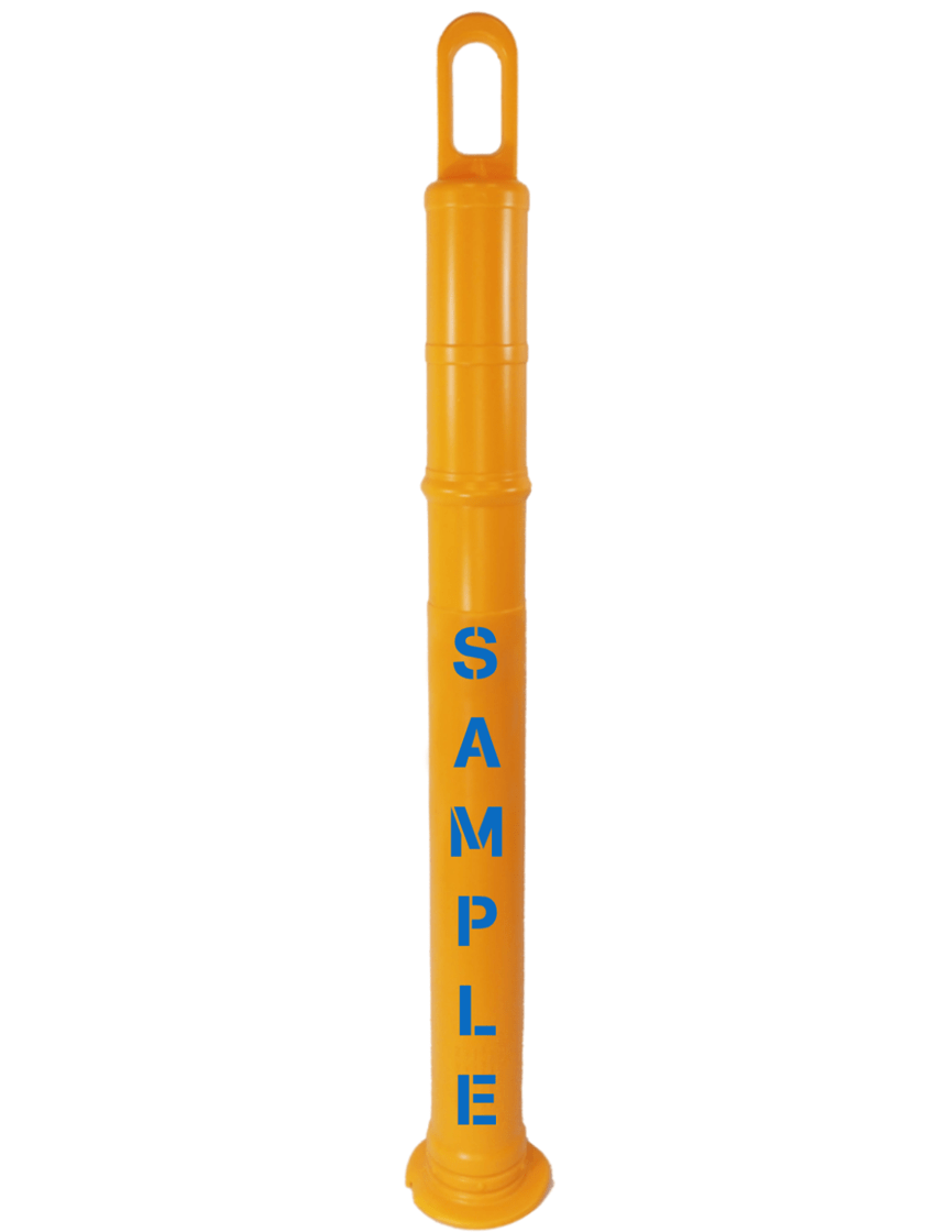 Looper Tube, 42", Yellow No Reflective Bands, No Base