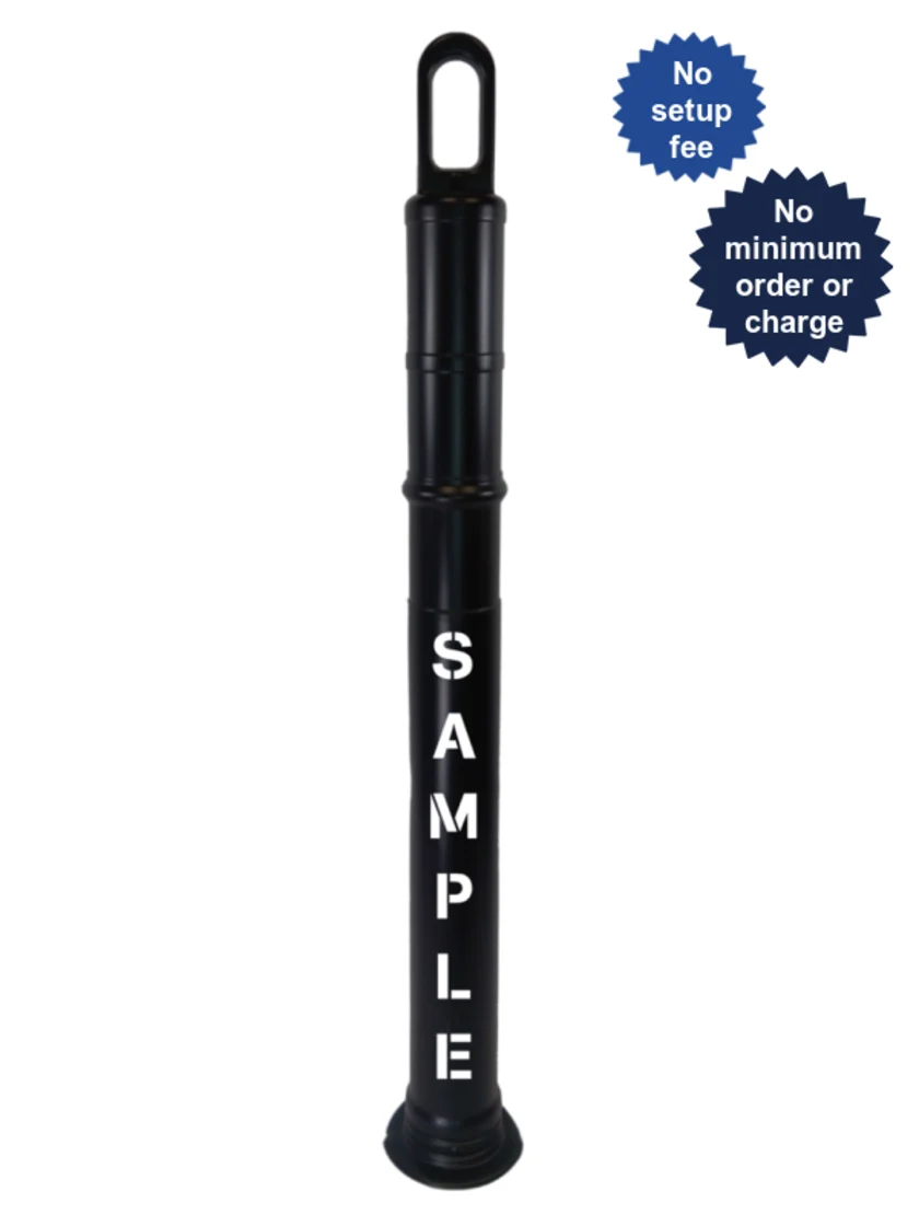 Looper Tube, 42", Black (2) 3" 3M Flexible Prismatic (3310) Bands, No Base