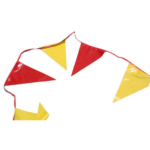 Pennant Flag, OSHA 12" x 18" x 105' 42 Yellow and Red Flags