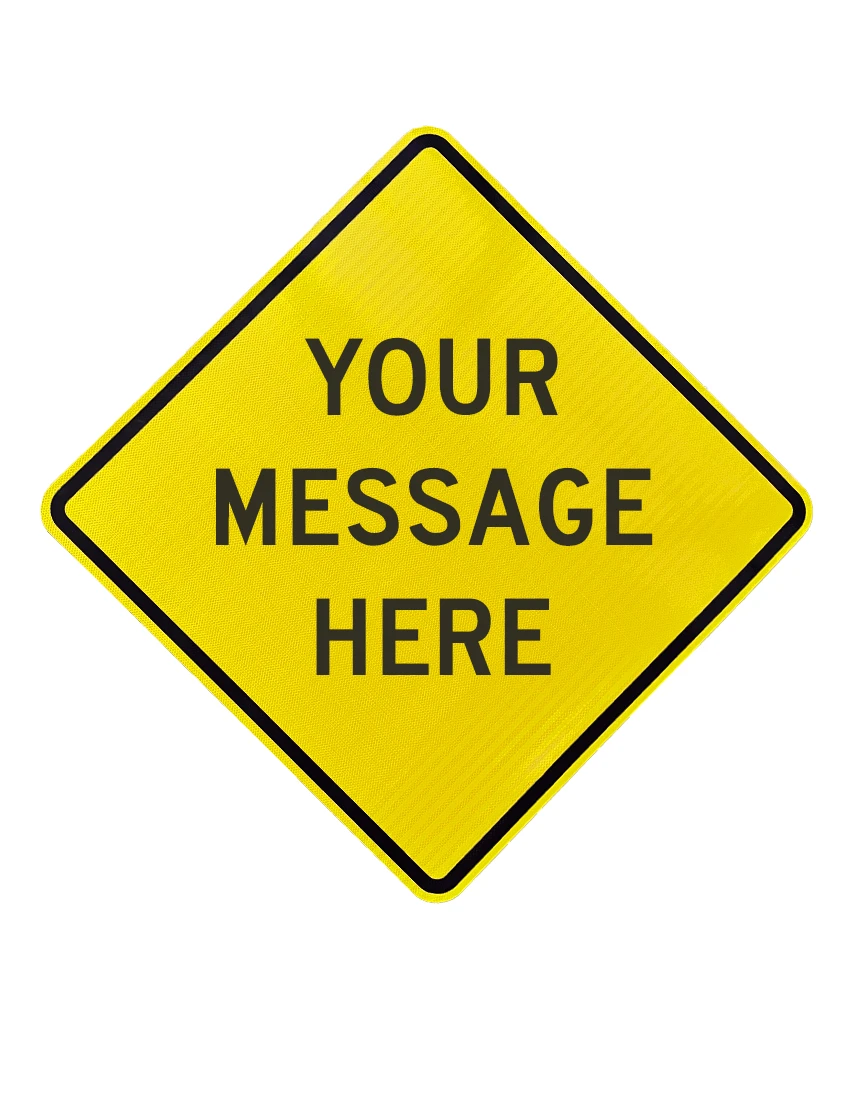 Roll Up Sign, 36x36 Yellow Reflective PP HF High Water