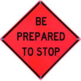 Roll Up Sign, 36x36 Reflective PP HF Stop Here