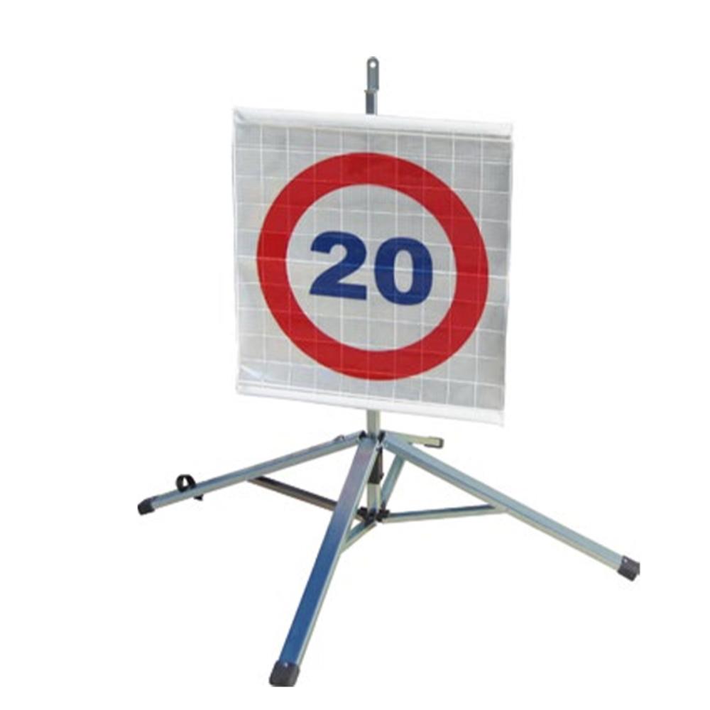 Roll Up Sign, 48x60 White Reflective, PC SPEED LIMIT, Blank Bottom