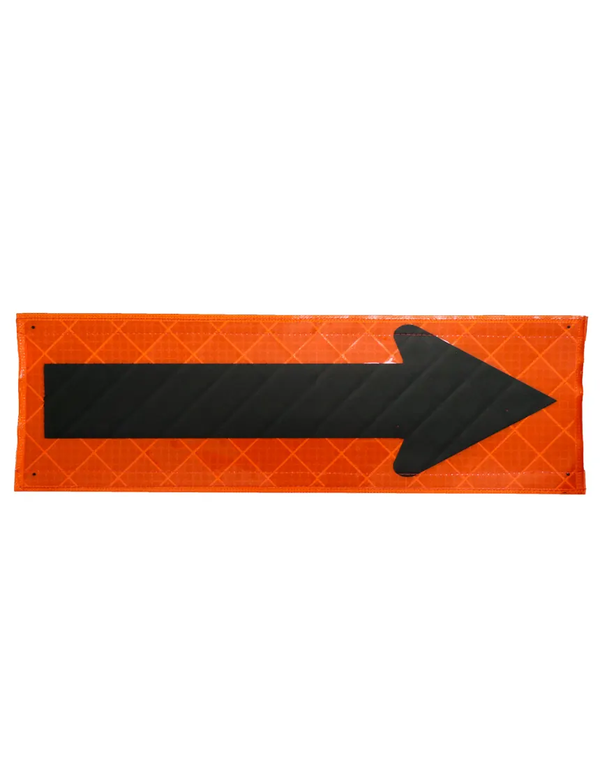 Overlay, 12" Reflective Octagonal Arrow for 36" diamond shaped sign, Velcro