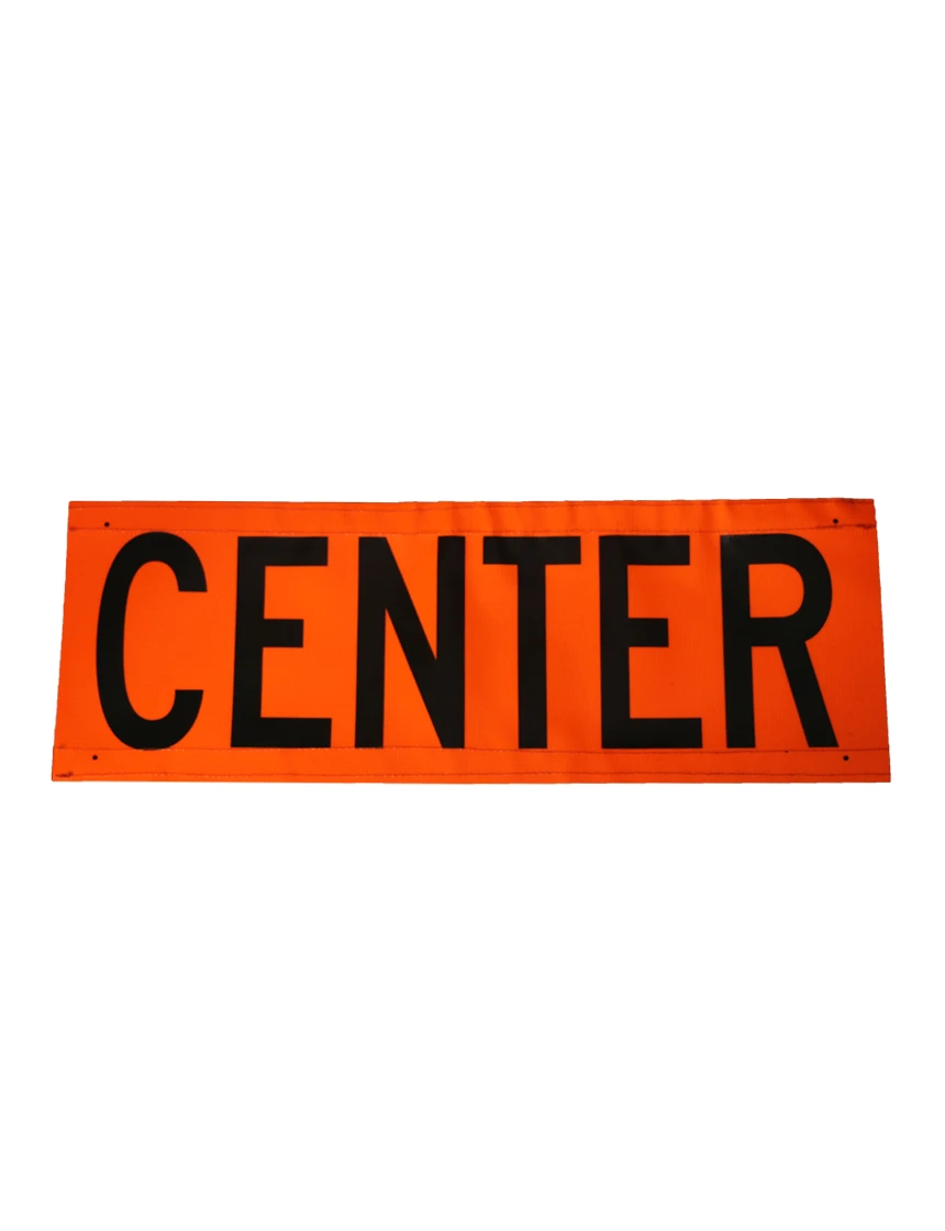 Overlay, 6" x 16" Non-Reflective Vinyl Center, Velcro