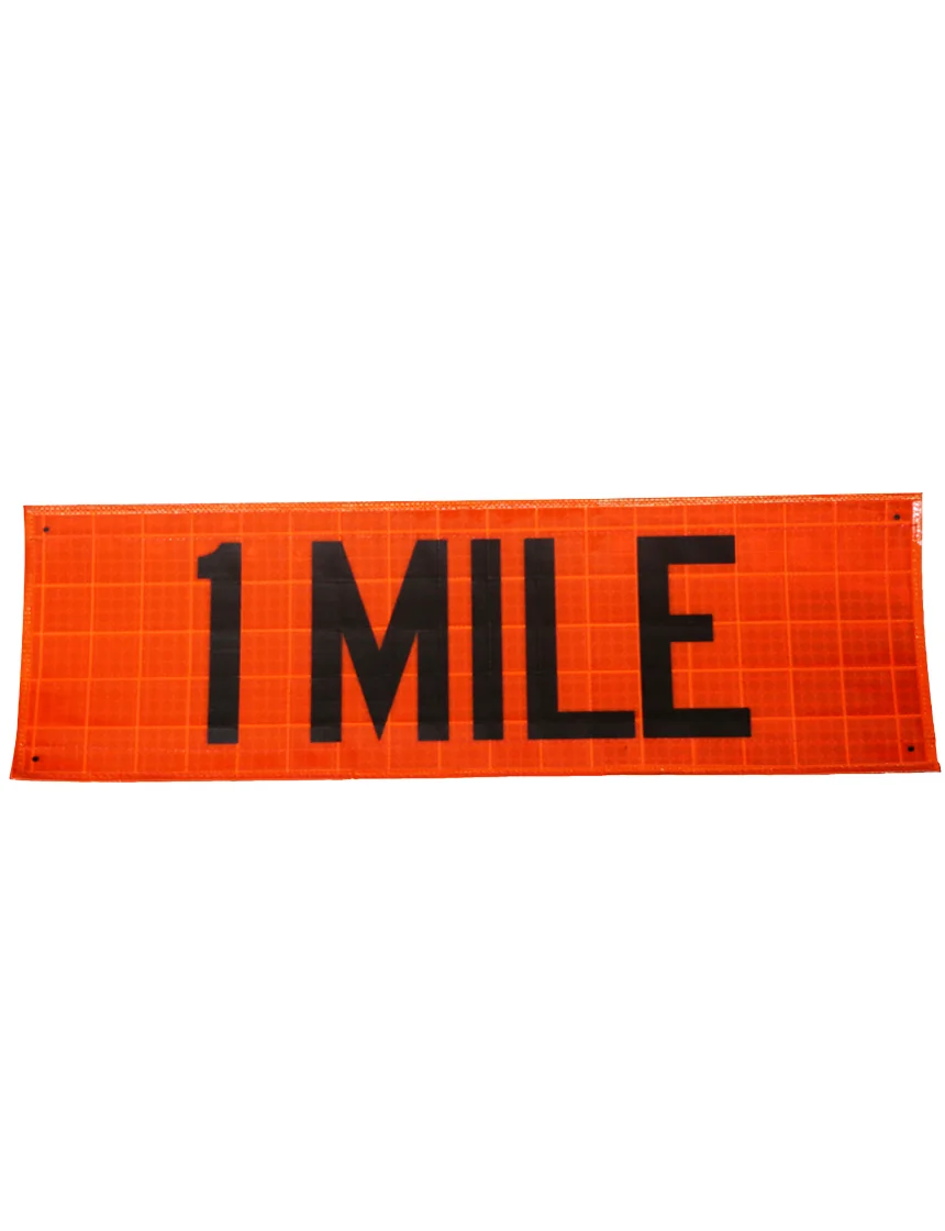 Overlay, 8" x 22" Reflective 1 Mile, Velcro