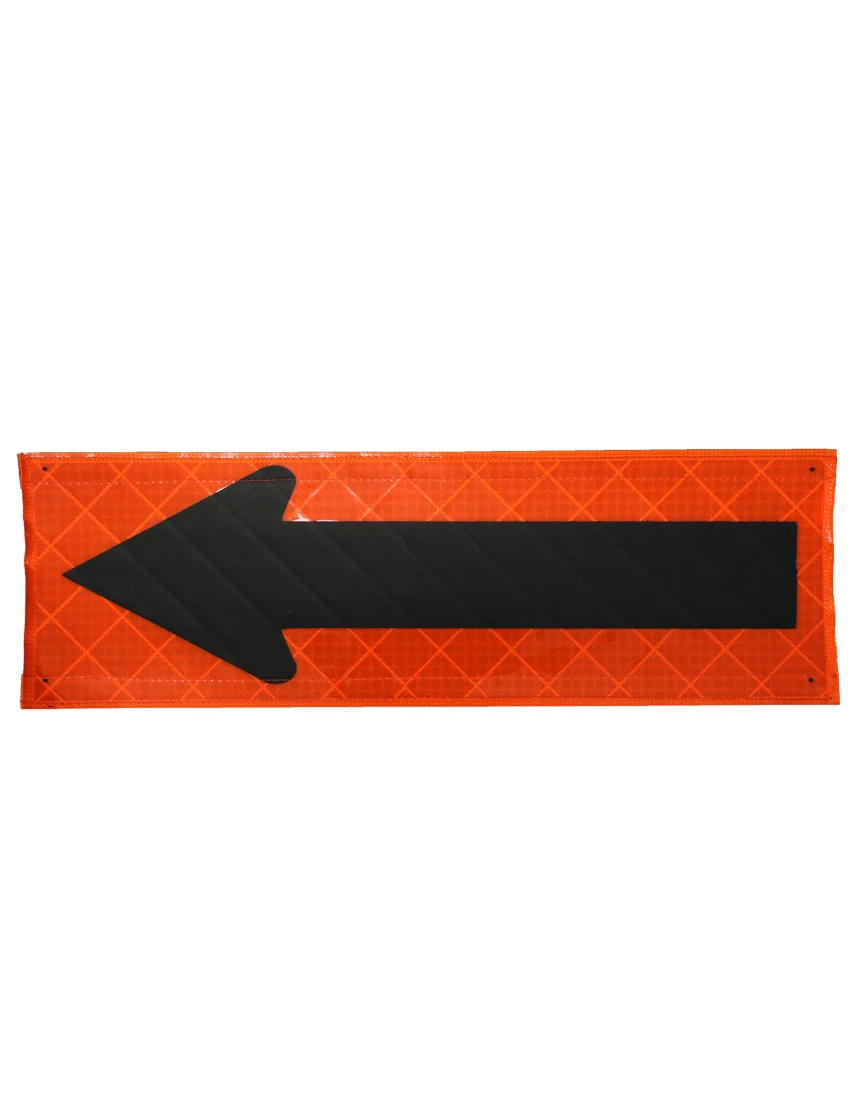 Overlay, 8" x 22" Pink Reflective Directional Arrow, Velcro