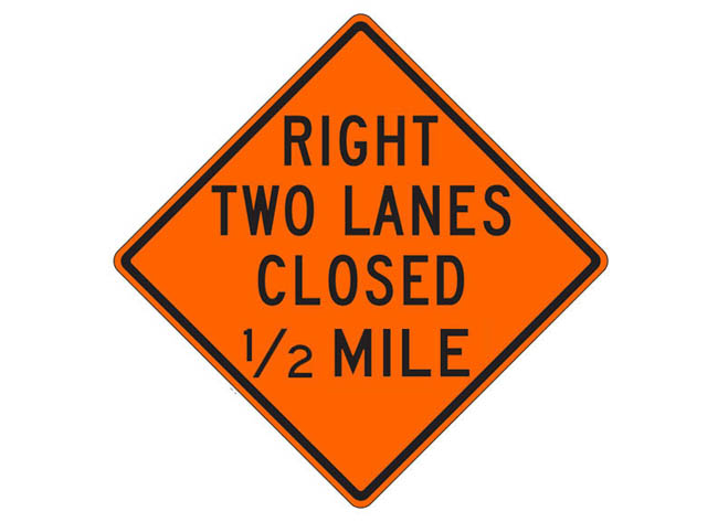 Overlay, 8" x 30" OmniBrite (WU7014) 1/2 Mile (For Ahead 6 Font)