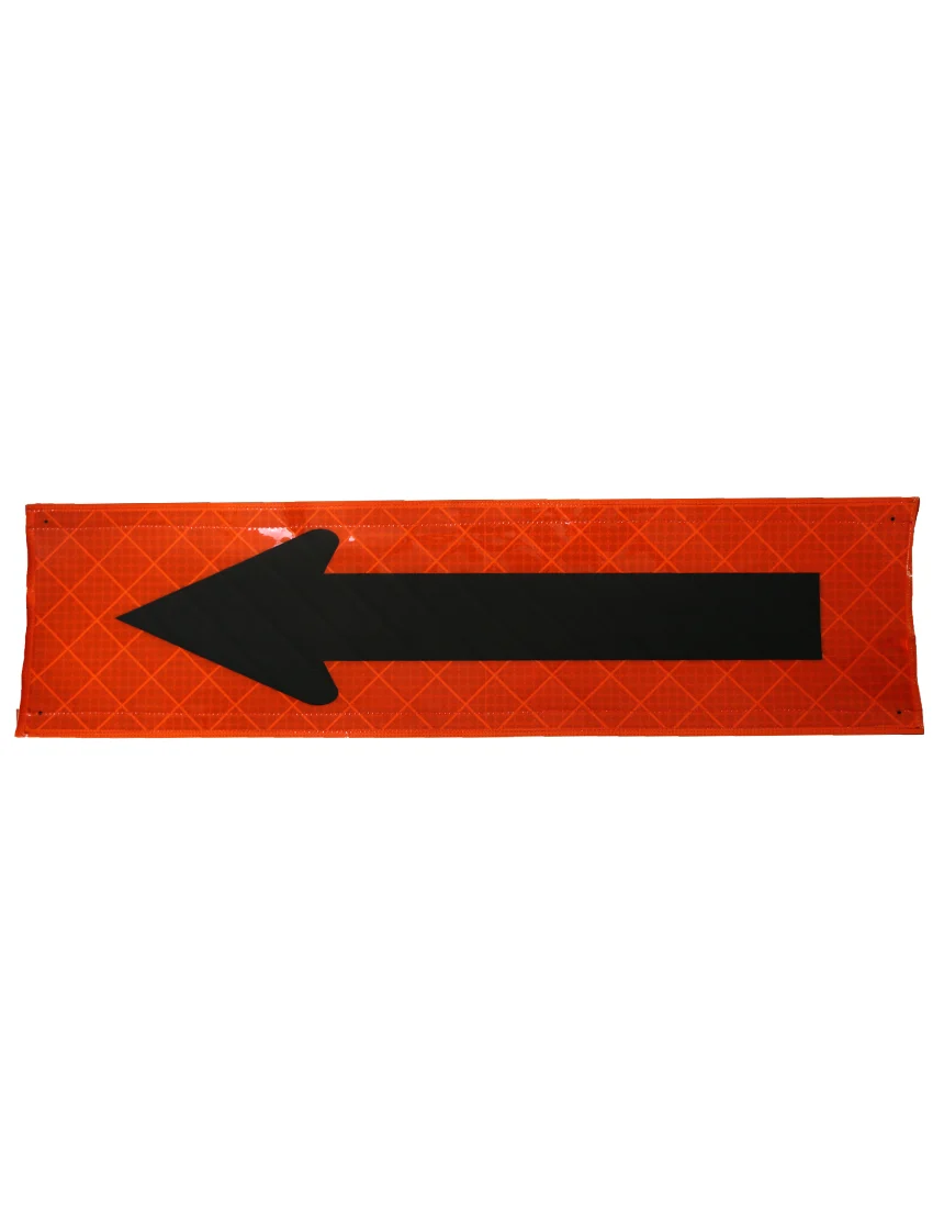 Overlay, 24" Reflective Octagonal Arrow for 48" diamond shaped sign, Velcro