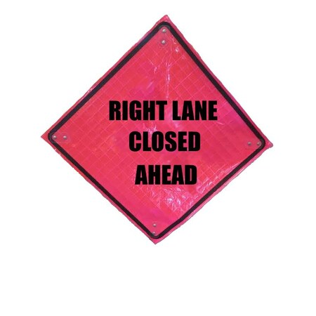 Roll Up Sign, 48x48 Pink Reflective PP HF Danger Blasting Zone