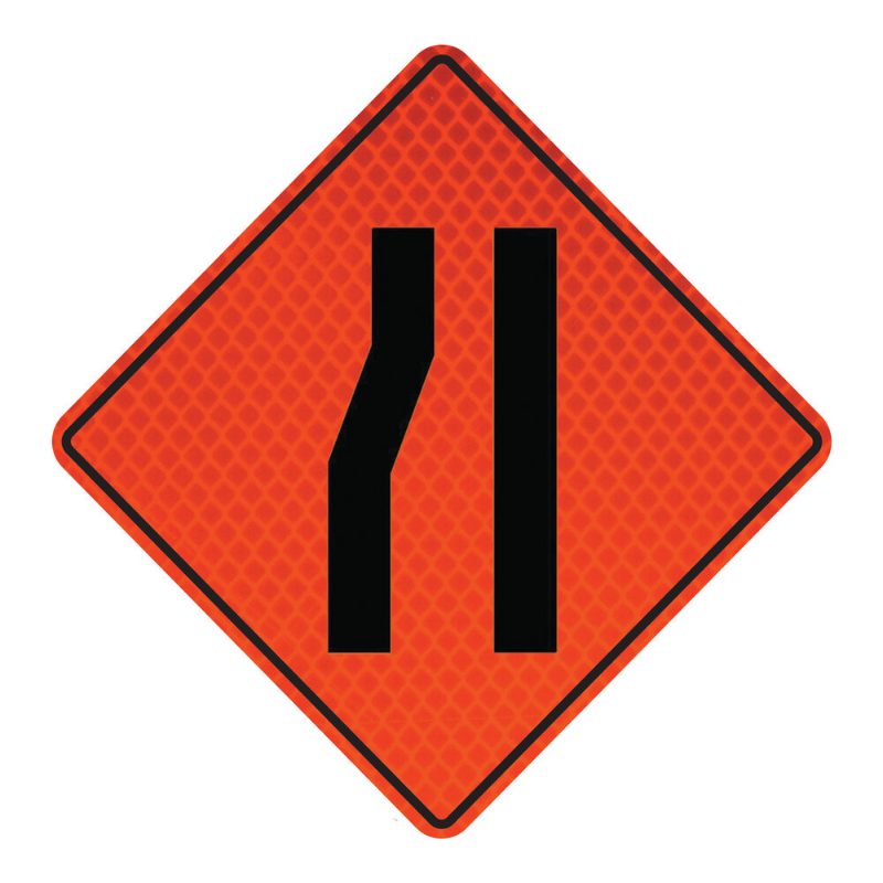 Roll Up Sign, 48x48 Diamond Grade PP HF Lane Ends Merge Right