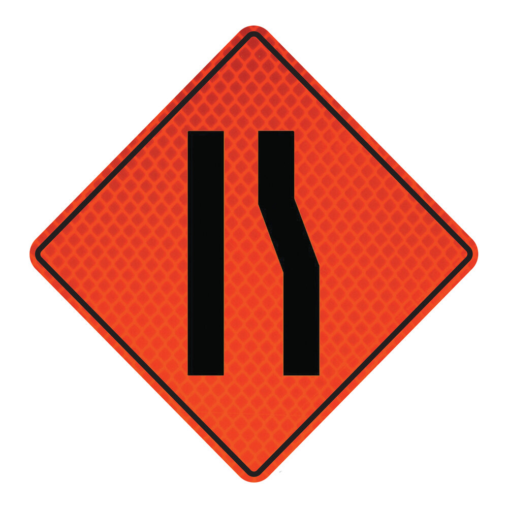 Roll Up Sign, 48x48 Diamond Grade PP HF Uneven Lanes