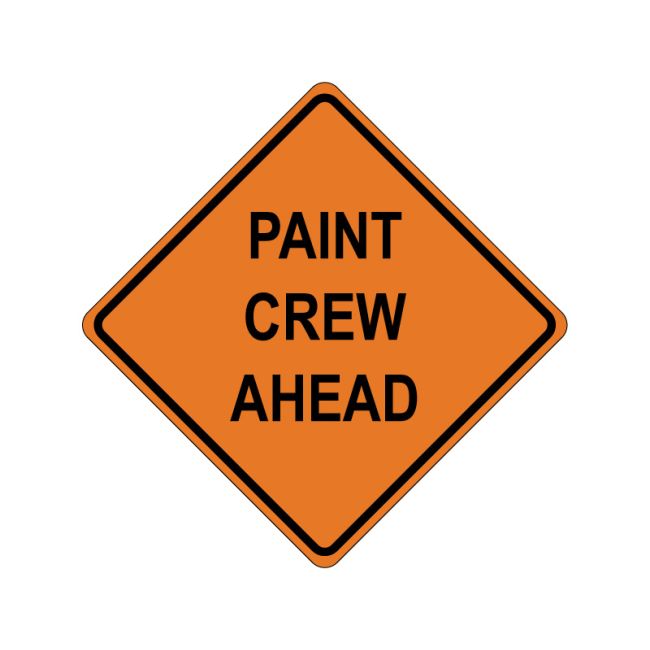 Roll Up Sign, 36x36 Marathon PP HF Paint Crew Ahead