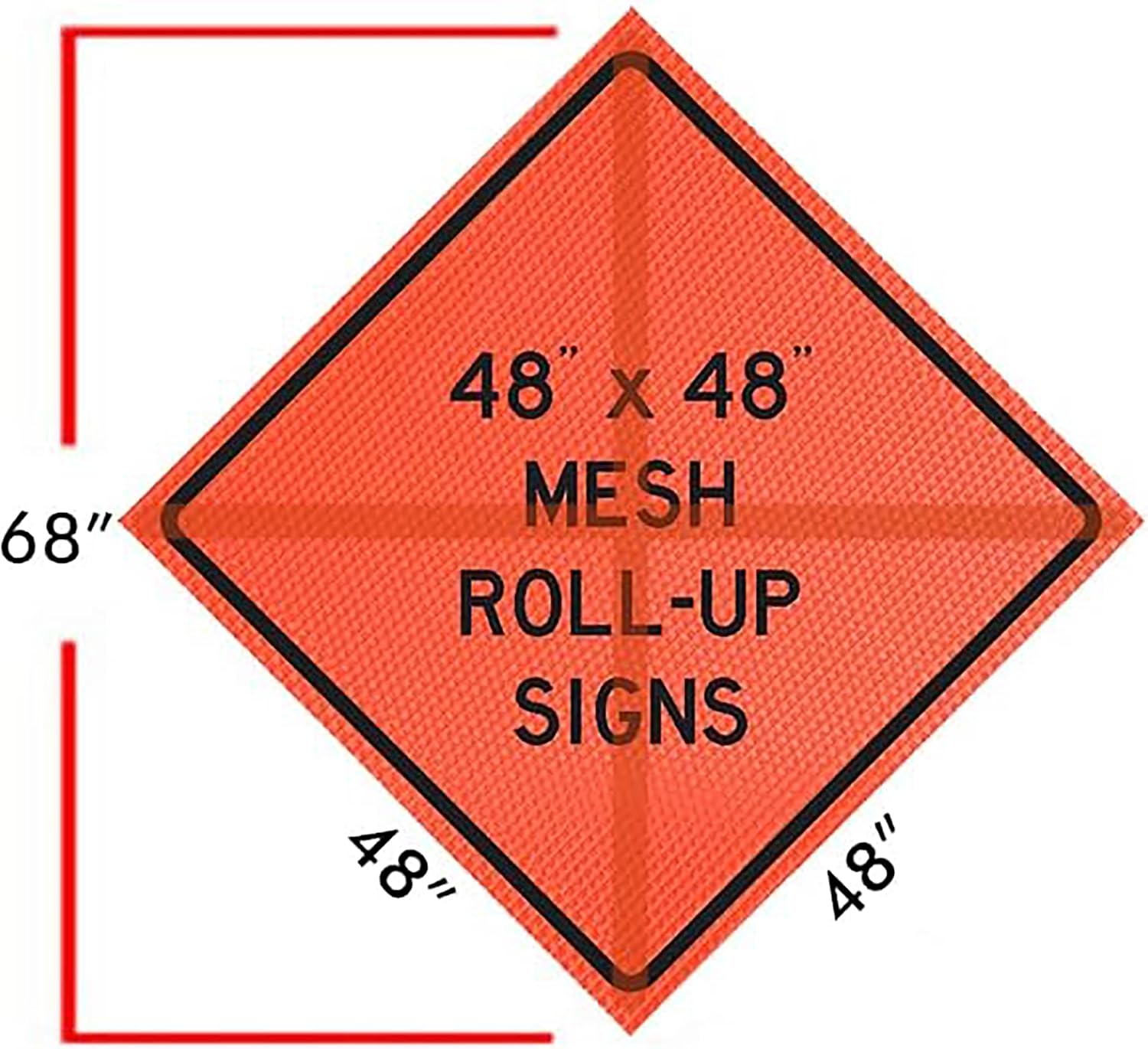 Roll Up Sign, 48x48 Marathon PP HF Crack Filling Ahead