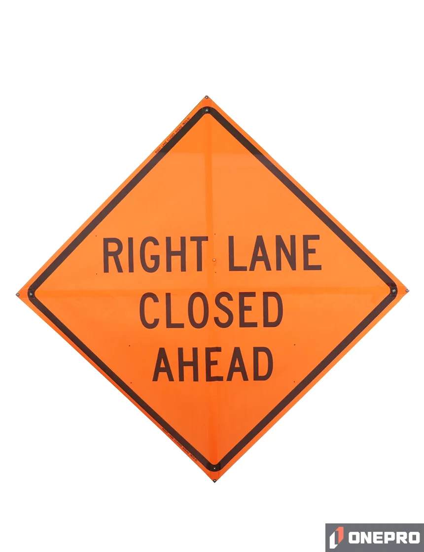 Roll Up Sign, 36x36 Mesh PP HF Lane Closed (W20-5)