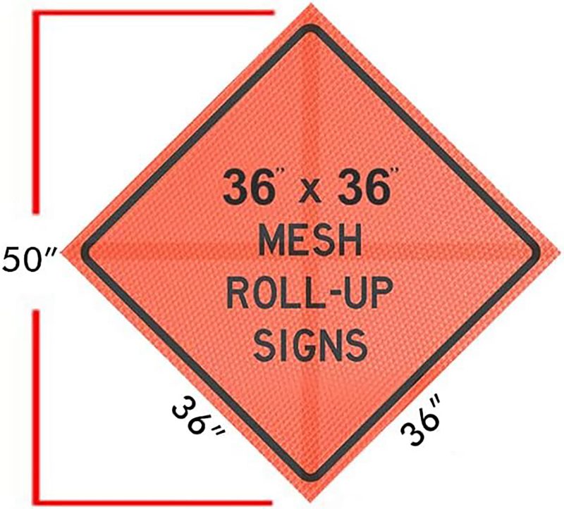 Roll Up Sign, 36x36 Mesh PP HF Slow