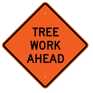 Roll Up Sign, 36x36 Mesh PP HF Tree Work Ahead