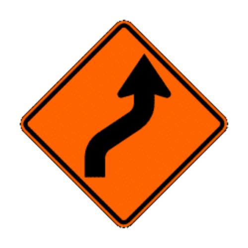 Roll Up Sign, 36x36 Mesh PP HF Reverse Curve Right (W1-4R)