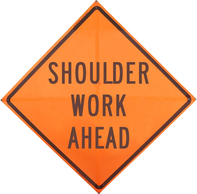 Roll Up Sign, 36x36 Mesh PP HF Shoulder Work (W21-5)