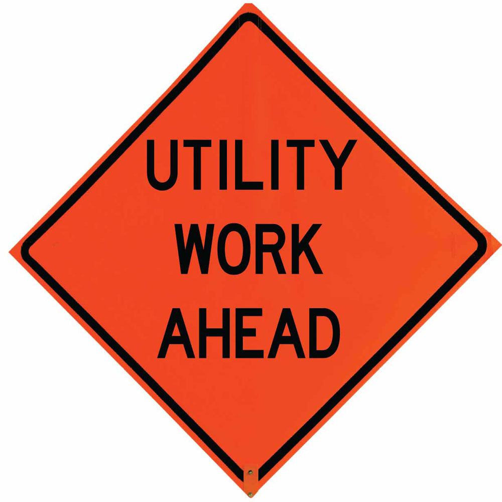 Roll Up Sign, 36x36 Non Reflective Vinyl PP HF Survey Crew (W21-6)