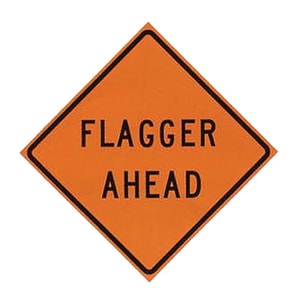 Roll Up Sign, 36x36 Reflective PP HF Milling Ahead