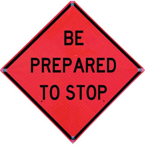 Roll Up Sign, 36x36 Reflective PP HF Overhead Power Line