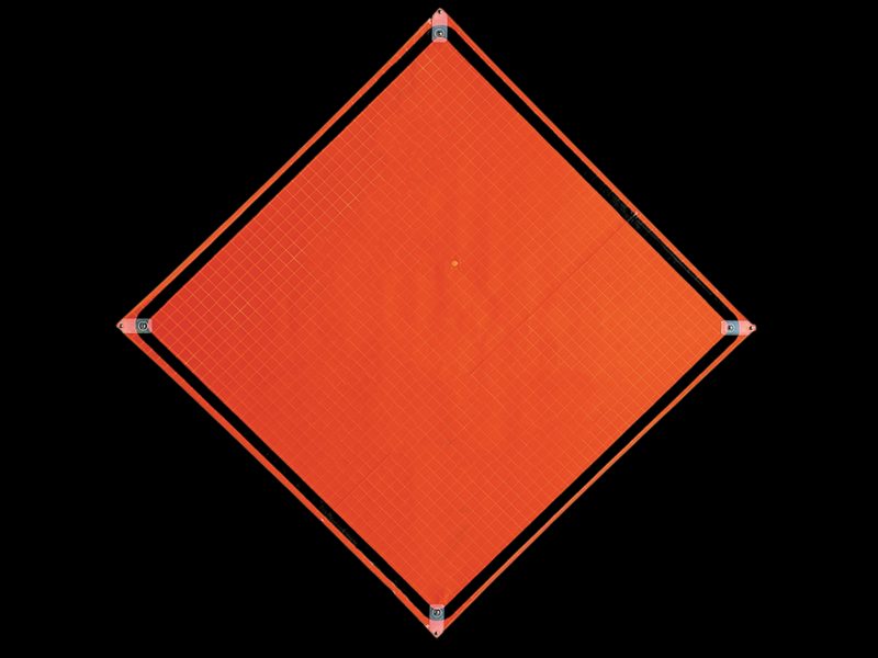 Roll Up Sign, 48x48 Reflective PP HF Caution Flood Area