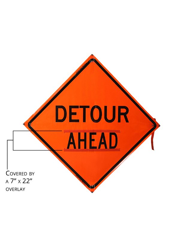 Roll Up Sign 36x36 Avery OmiBrite (WU7014) PP HF Detour