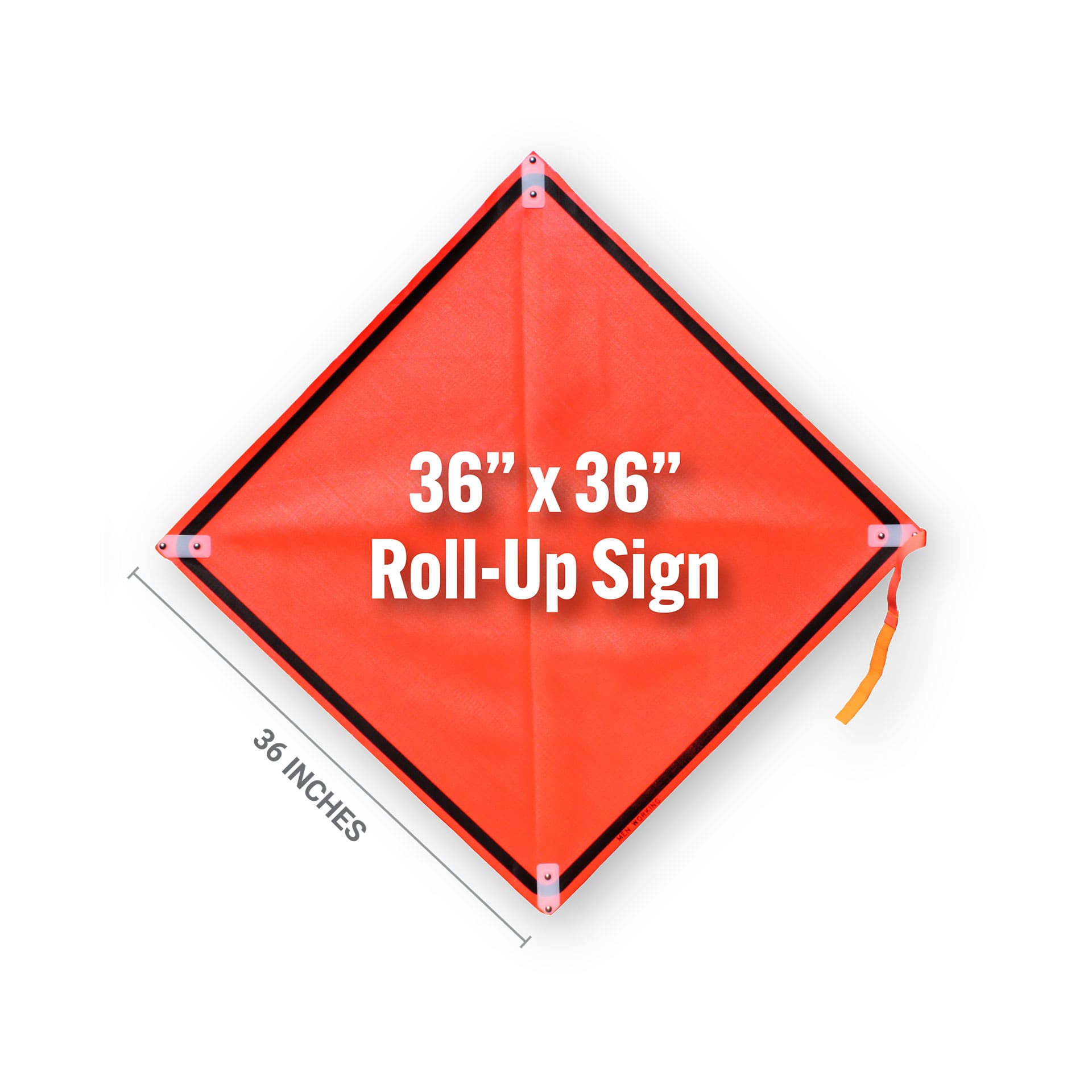 Roll Up Sign 36x36 Avery OmiBrite (WU7014) PP HF Keep Left, (R4-8) Velcro around Left 8x24