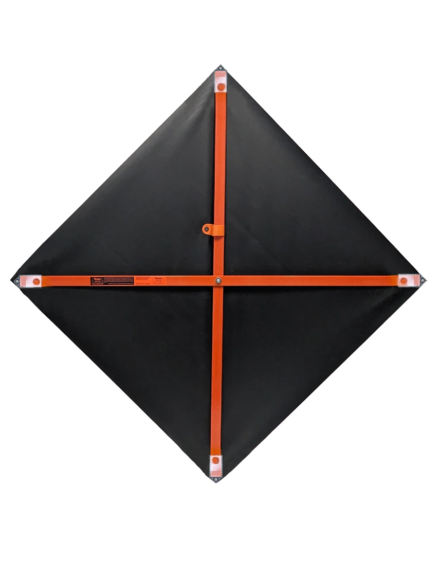 Roll Up Sign 36x36 Avery OmiBrite (WU7014) PP HF Narrow Road Ahead