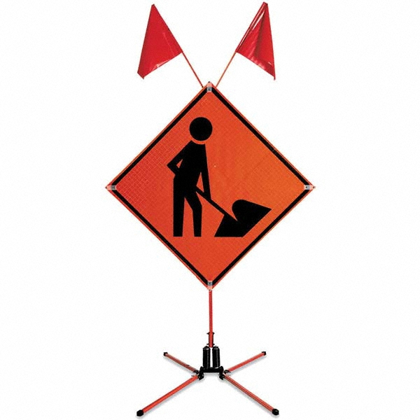 Roll Up Sign 36x36 Avery OmiBrite (WU7014) PP HF Roadside Mowing