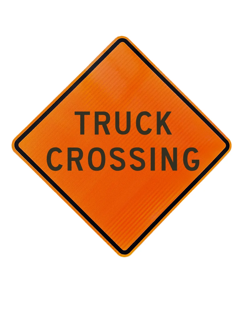 Roll Up Sign 36x36 Avery OmiBrite (WU7014) PP HF Truck Crossing (W8-6)
