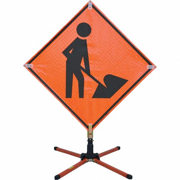 Roll Up Sign 36x36 Avery OmiBrite (WU7014) PP HF Traffic Delays Possible