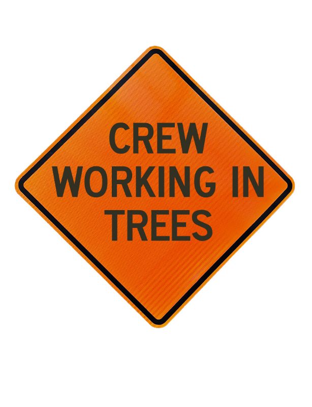 Roll Up Sign, 36x36 Reflective PP HF Crew Working
